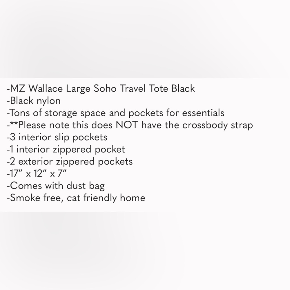 MZ Wallace Large Soho Travel Tote Black - Picture 13 of 13